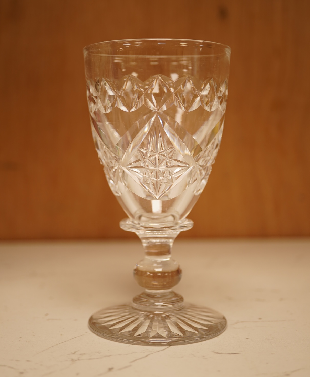 A collection of glassware to include Edinburgh crystal and Tudor, Worcester part tea set and two Hunting interest cups and saucers, largest glass 16cm high